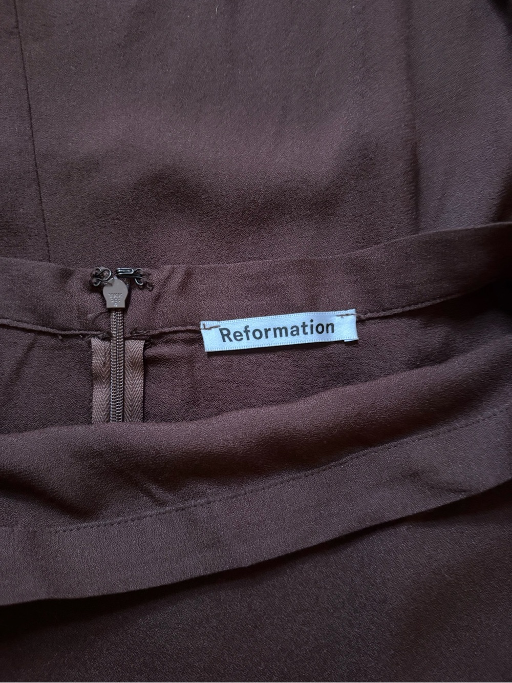 Reformation Midi Skirt, Brown Size 2 - Picture 3 of 4